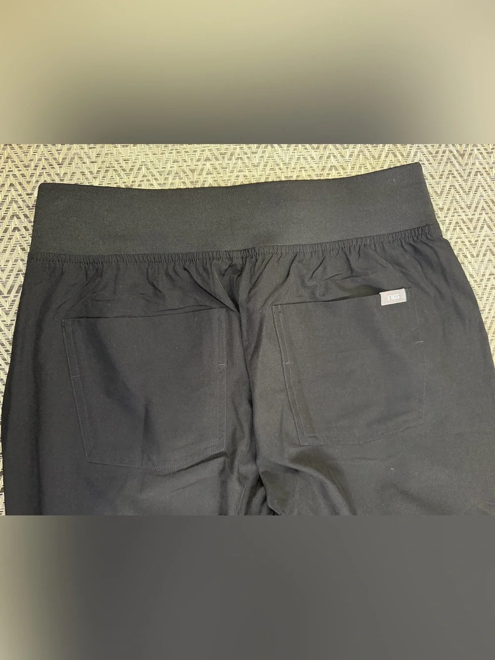 FIGS Technical Collection Jogger Scrub Pants Black Size S NWT Drawstring Stretch